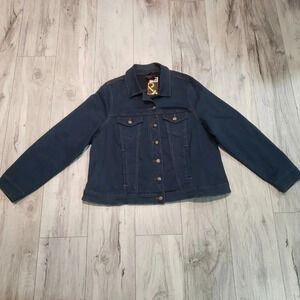 (A-1)NWT Love  and legend Womans Dark Blue Jean Jacket Womans Size 22